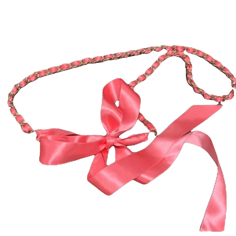Talbots Chain Ribbon Bow Belt NWT - XS Adjustable